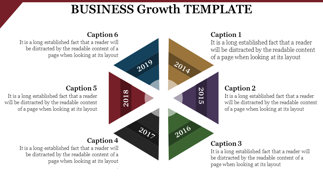 Free - Fantastic Business Growth PPT Templates with Six Nodes